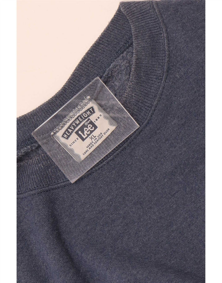 Lee Sweatshirt Jumper XL Bleu Coton Homme