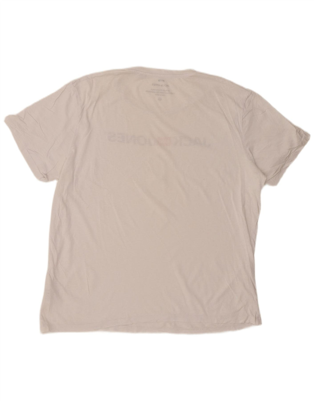 JACK & JONES T-Shirt Graphique Homme Haut 2XL Blanc Coton