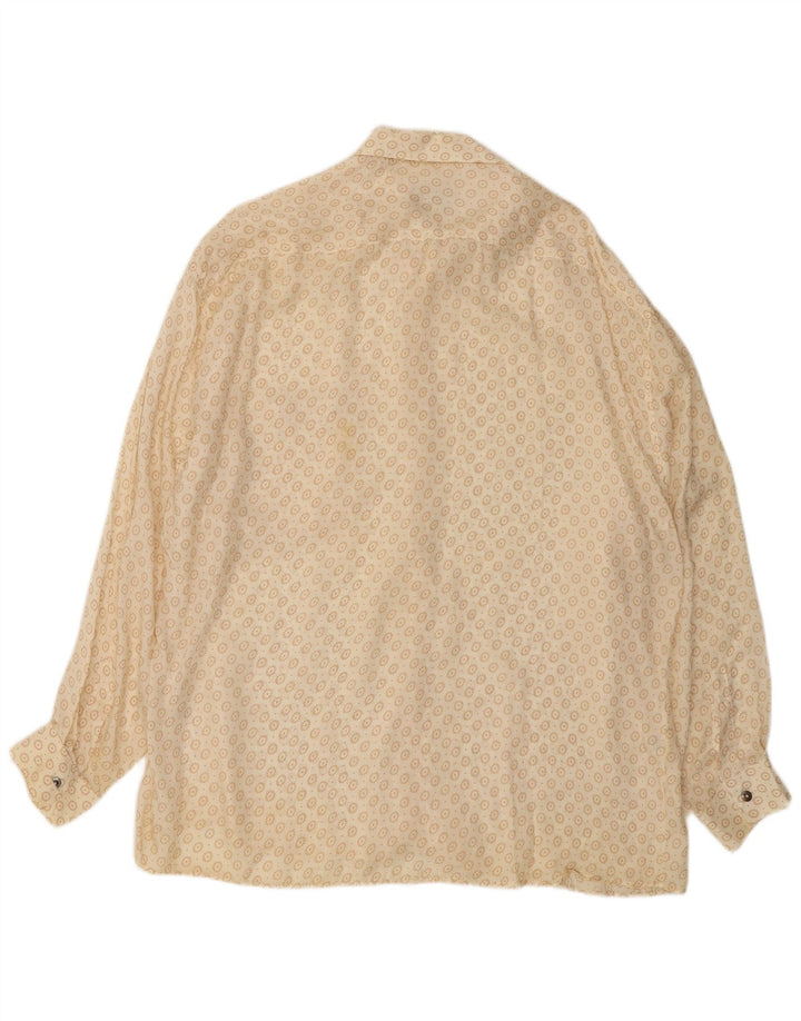 TIPO'S Chemise Homme XL Blanc Cassé Floral Cupro