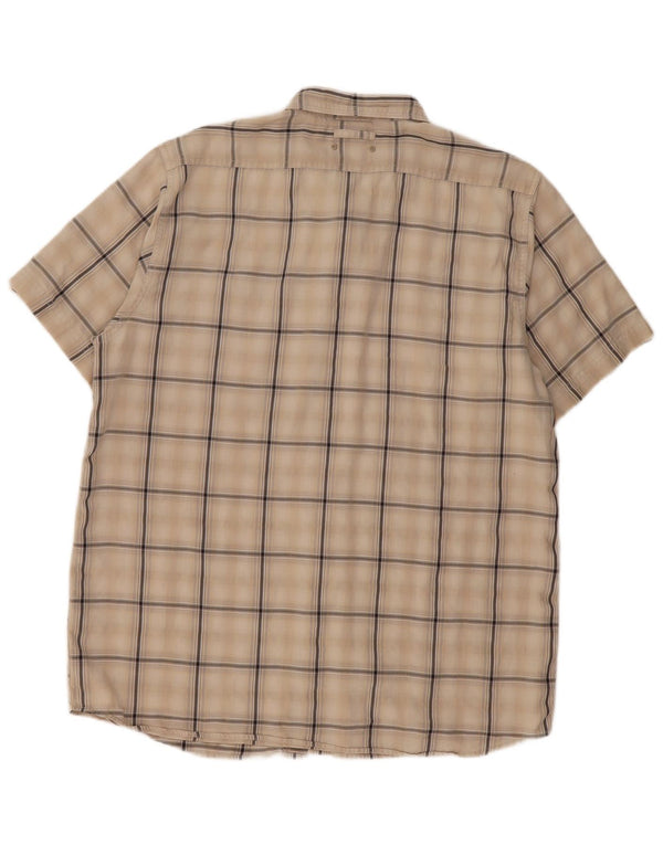 The North Face Chemise à manches courtes pour hommes XL Beige Check Polyester
