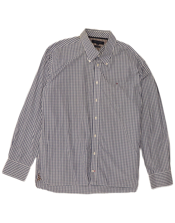 Tommy Hilfiger Chemise Homme XL Bleu Vichy Coton