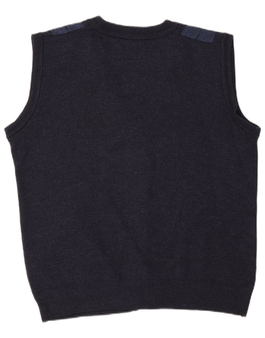 Senator Pull cardigan sans manches pour homme IT 52 Grand carreaux bleu marine