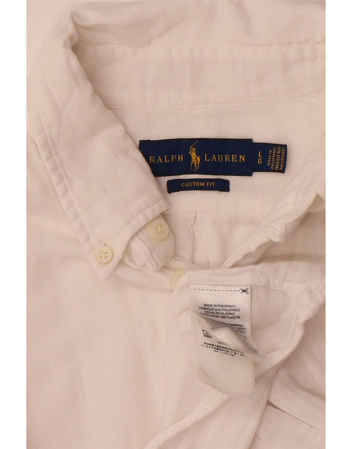 Ralph Lauren Chemise sur mesure pour homme Grand coton blanc