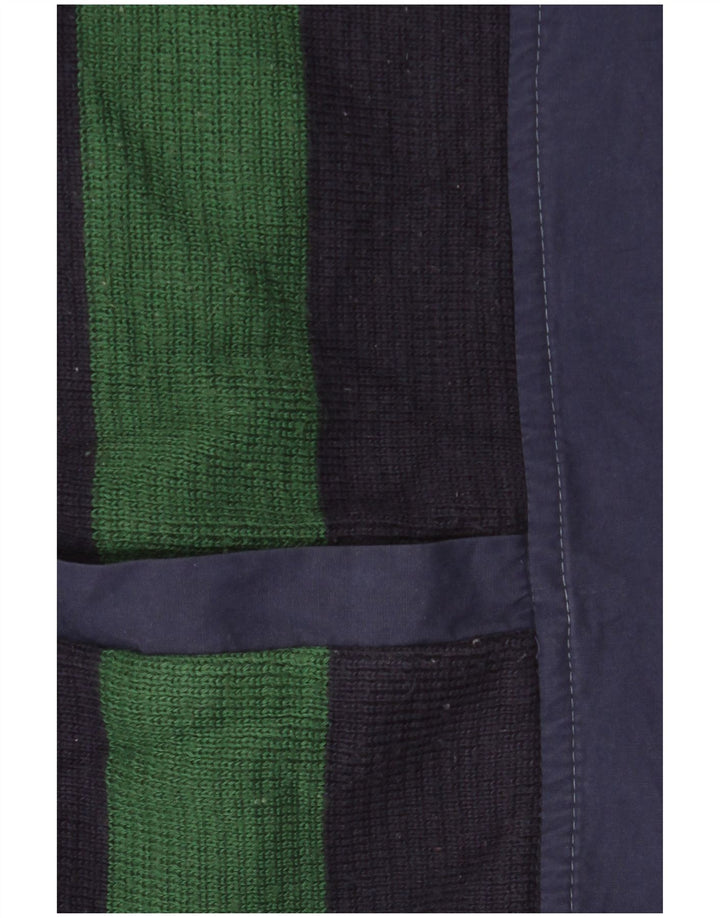 VINTAGE Veste Bomber Homme UK 42 XL Bleu Marine Colourblock