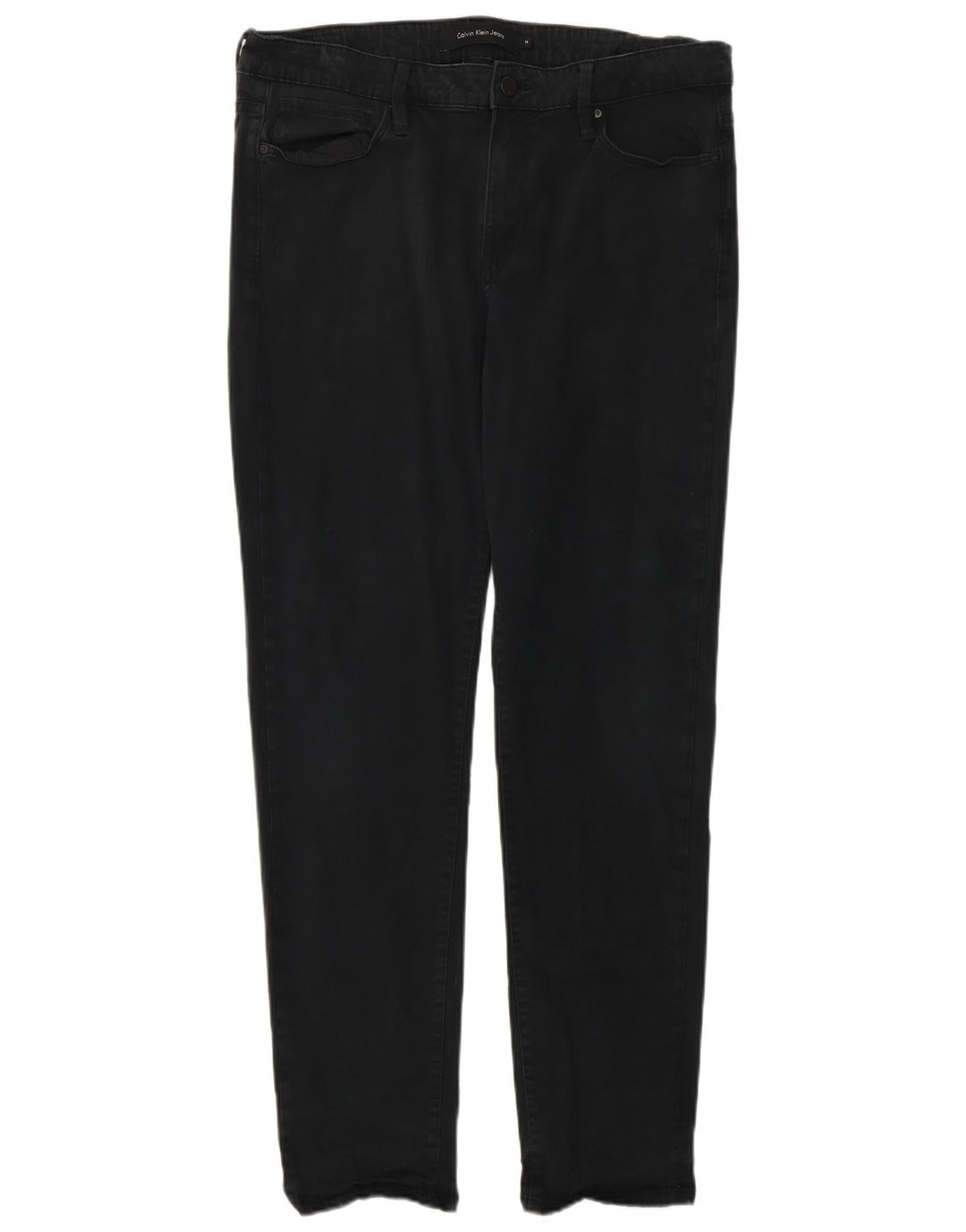 CALVIN KLEIN Jean Slim Femme US 14 XL W34 L32 Coton Noir