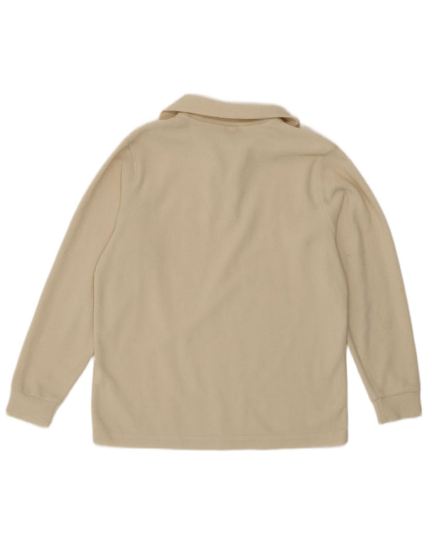 Invicta Pull polaire à col zippé pour femme UK 12 Medium Off White Polyester