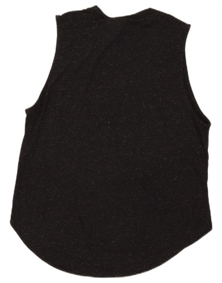 Adidas Débardeur Graphique Femme UK 12/14 Moyen Noir Moucheté