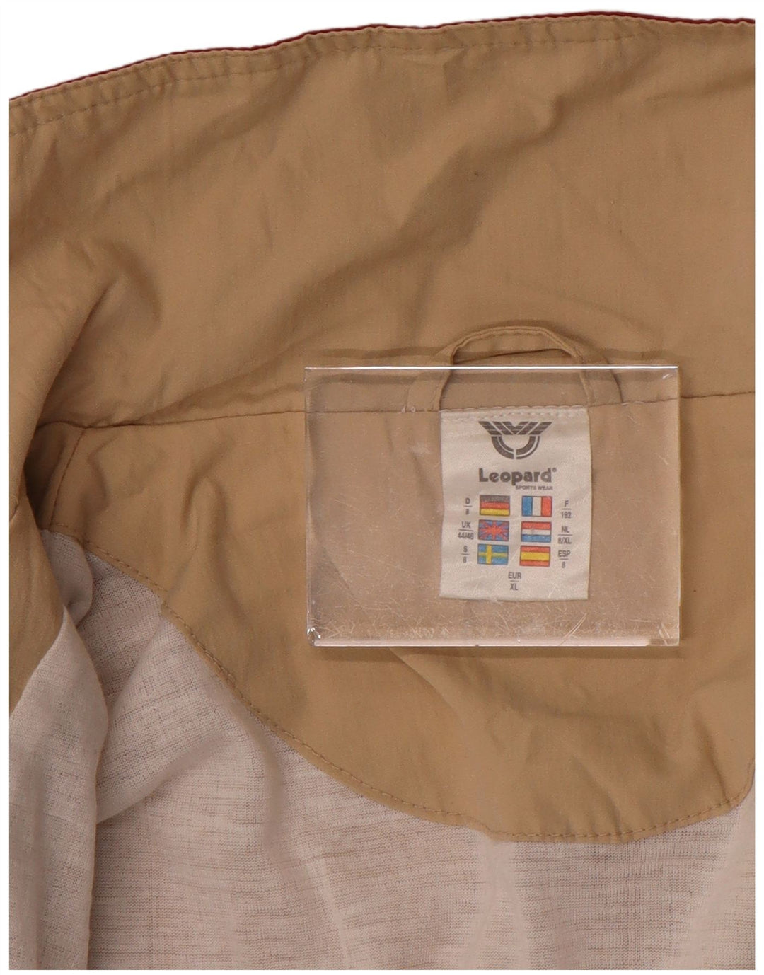 LEOPARD Veste Coupe-Vent Homme UK 44/46 XL Rouge Paisley Coton