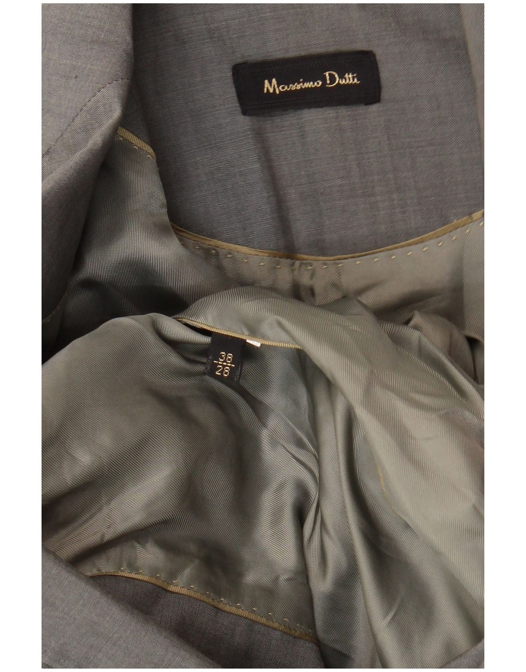 MASSIMO DUTTI Veste Blazer 2 Boutons Femme EU 38 Petit Gris