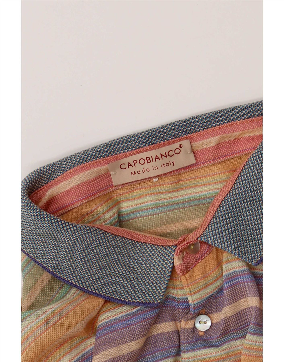 Capobianco Polo Homme Rayé Multicolore Moyen