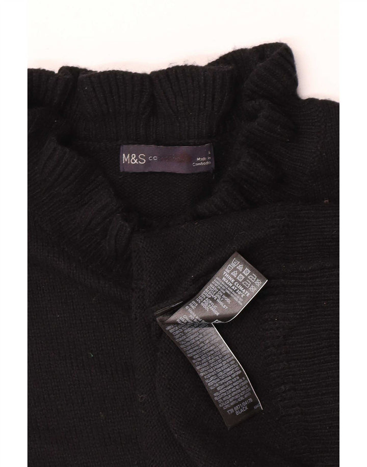 Marks & Spencer Pull col roulé pour femme UK 16 Large Noir