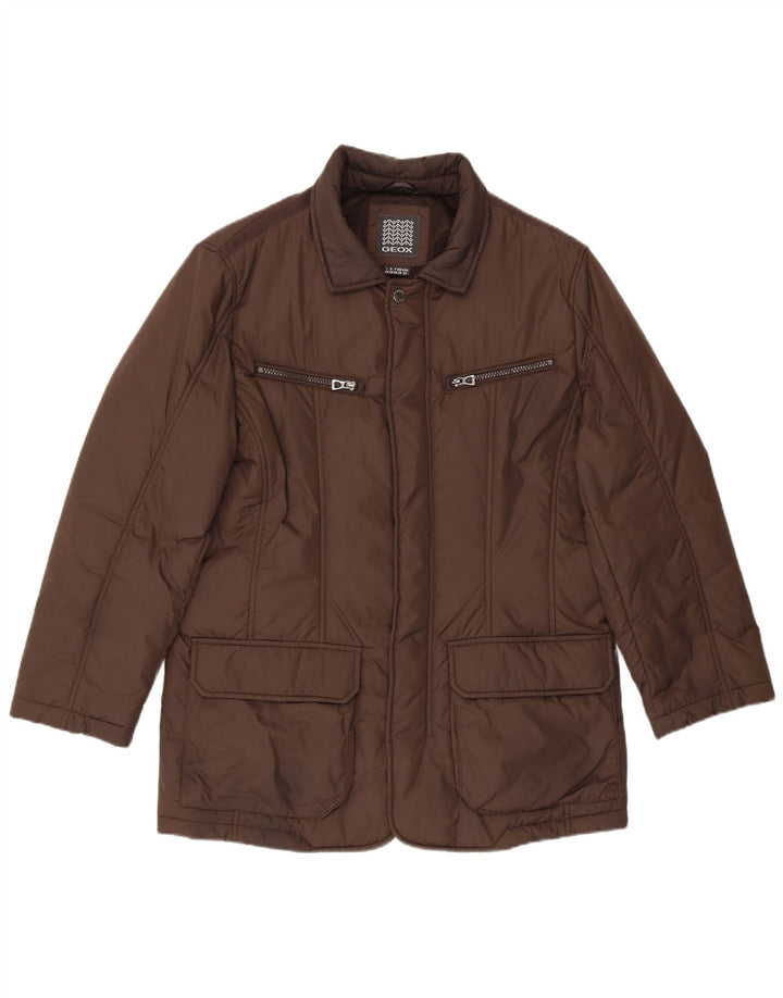 Geox Veste matelassée coupe régulière pour homme UK 38 Marron moyen