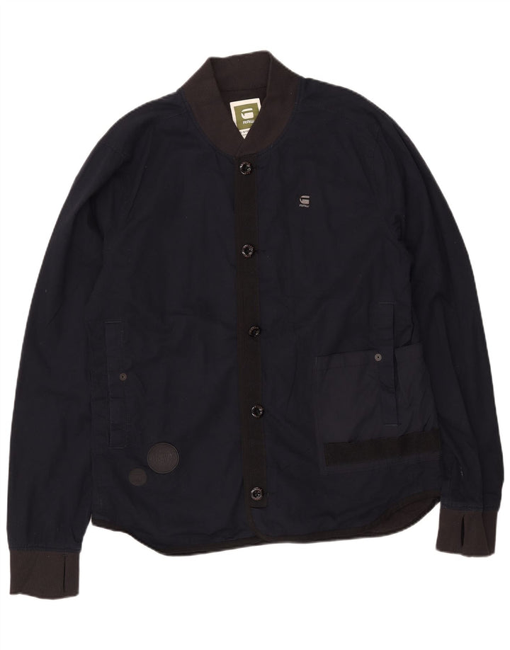 G-STAR Veste Bomber Homme UK 42 XL Bleu Marine