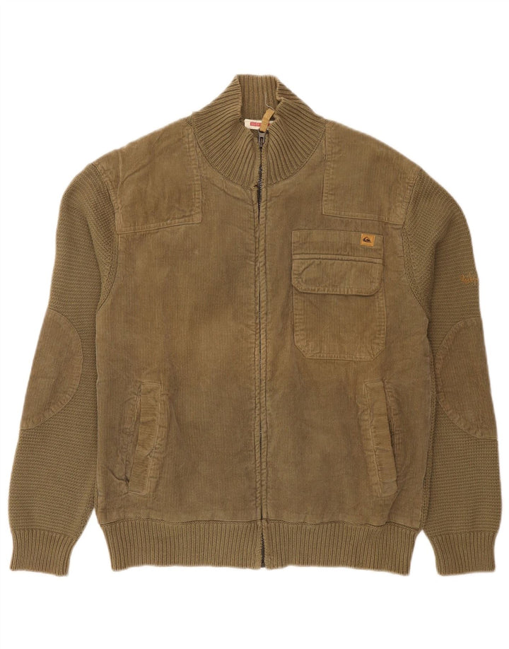 Quiksilver Pull Cardigan Homme Petit Kaki Coton