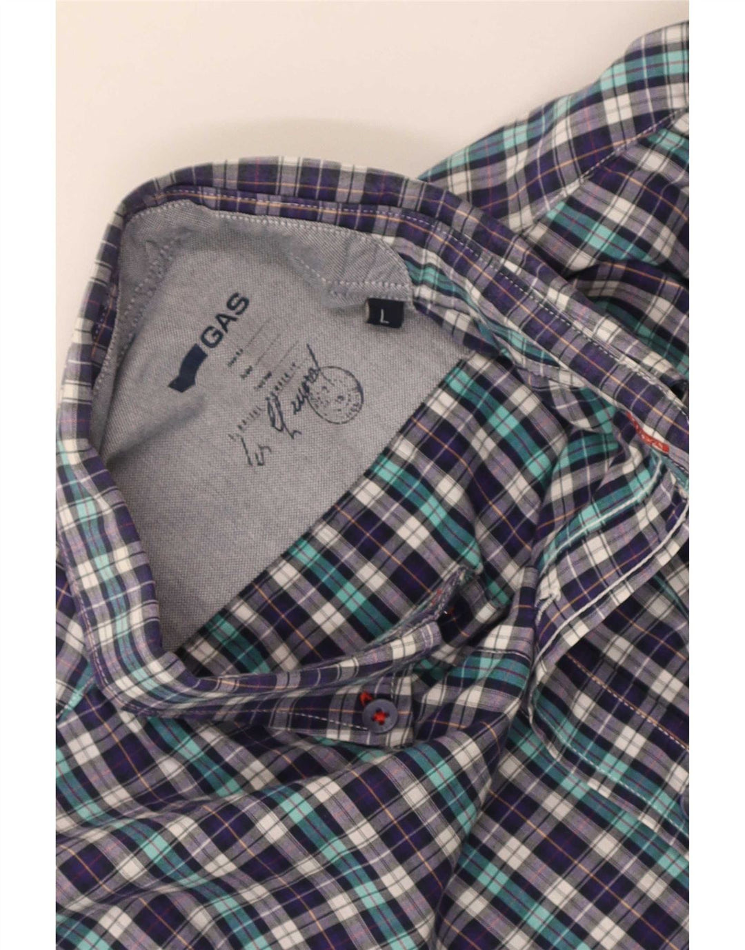 Gas Chemise Homme Grand Carreau Violet
