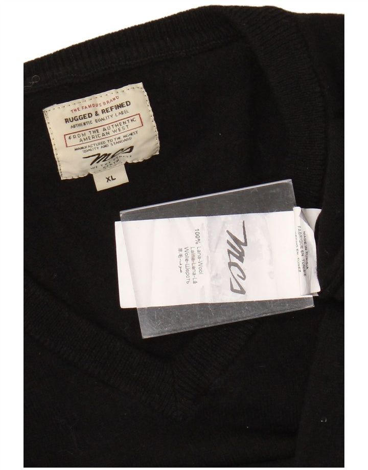 MARLBORO CLASSICS Pull Col V Homme XL Laine Noir