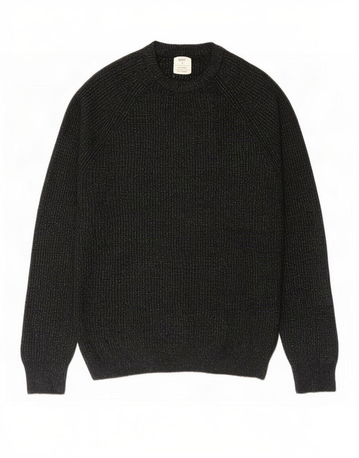 Marks & Spencer Pull à col rond pour homme en polyamide moucheté noir petit