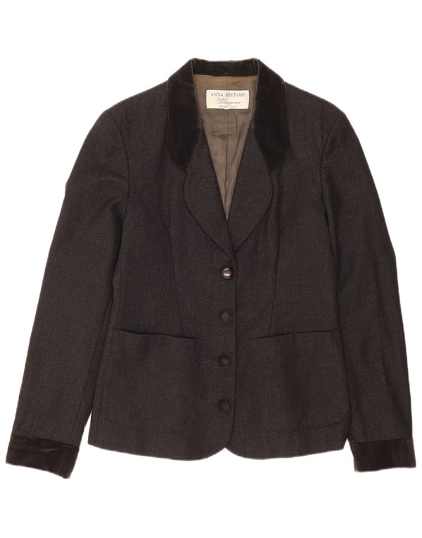 Anna Molinari Veste blazer à 4 boutons pour femme IT 42 Gris moyen Colourblock