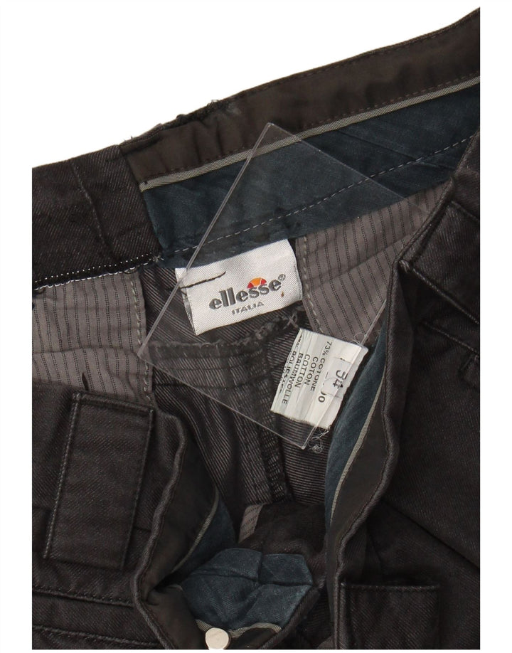 Ellesse Pantalon Chino Droit Homme IT 54 2XL W36 L33 Noir Coton