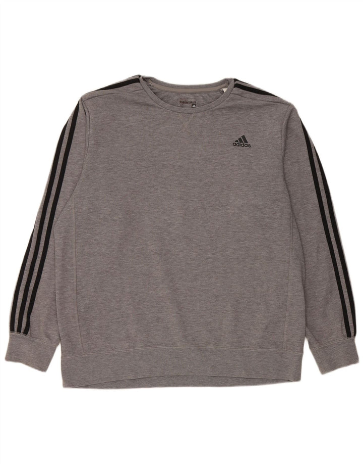 Adidas Sweatshirt Jumper XL Gris Moucheté Polyester