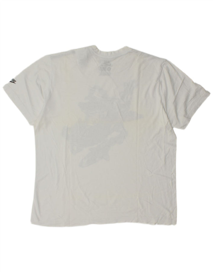 Nike T-shirt graphique coupe standard pour homme XL en coton blanc