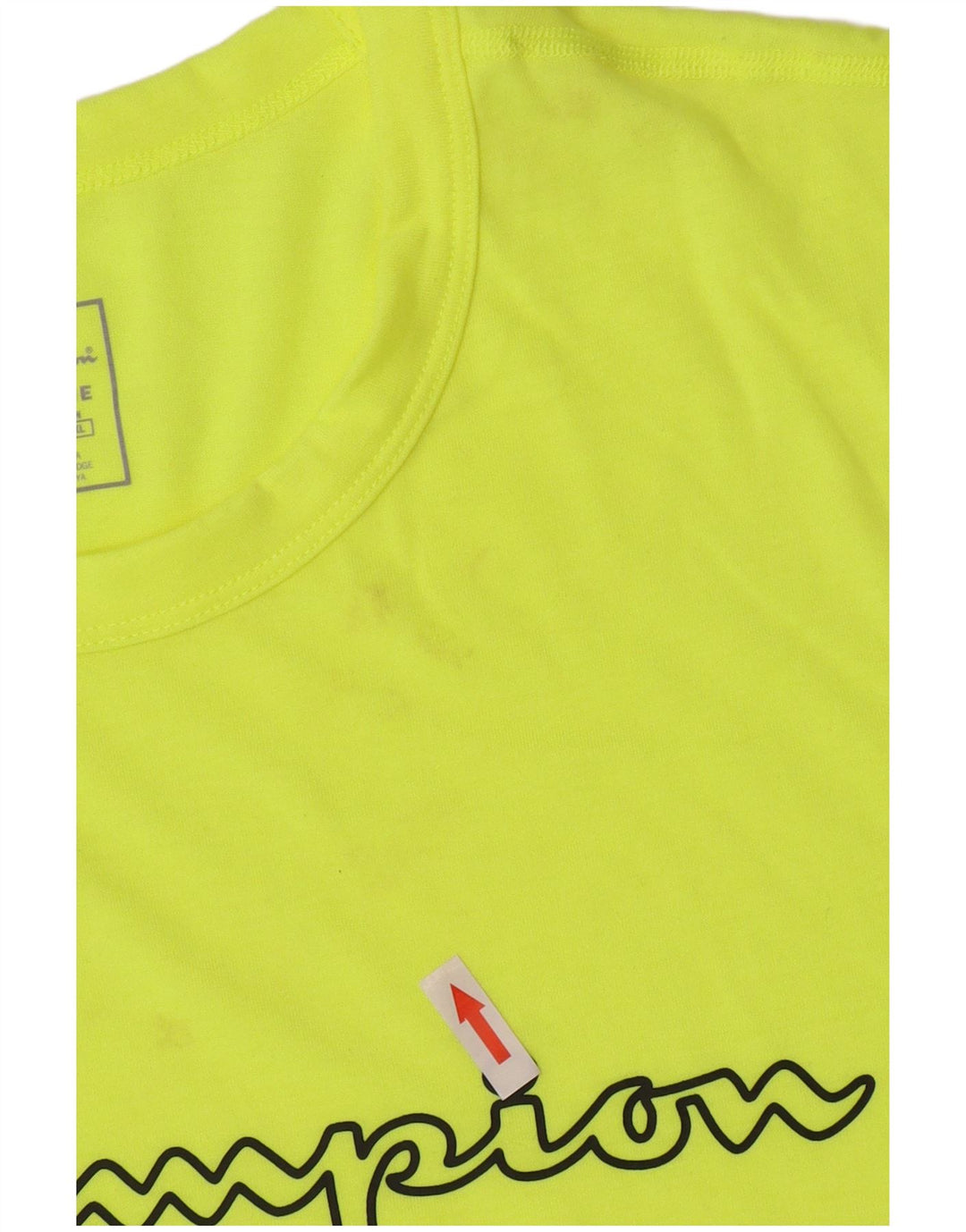 Champion T-shirt graphique pour homme 2XL Jaune Polyester
