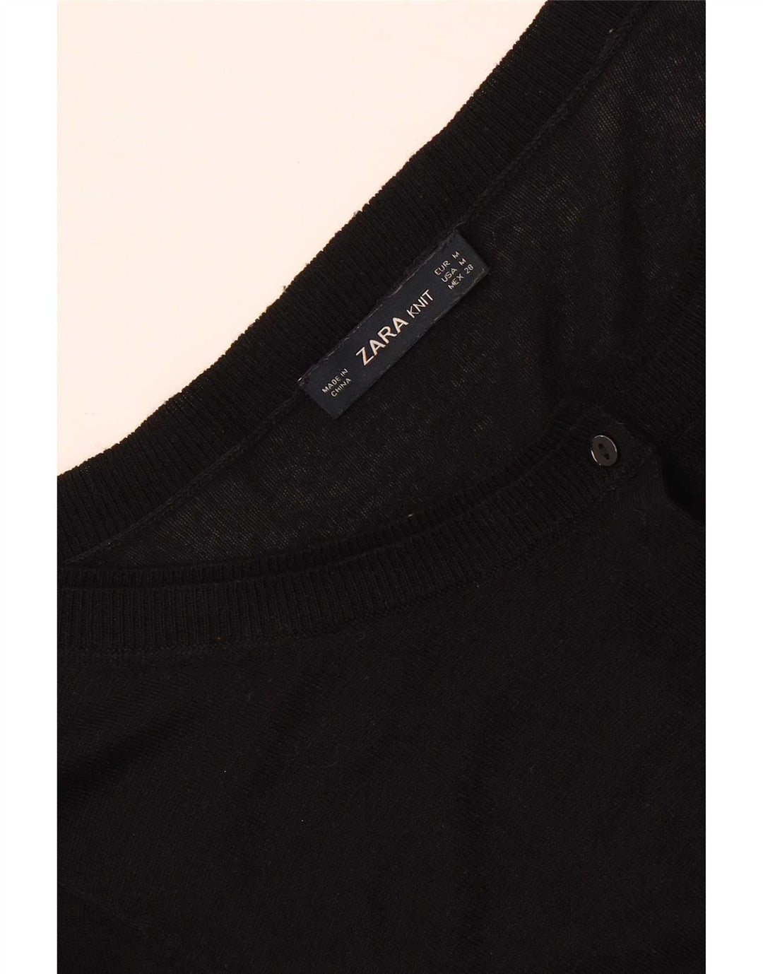Zara Cardigan Femme Pull UK 12 Medium Noir