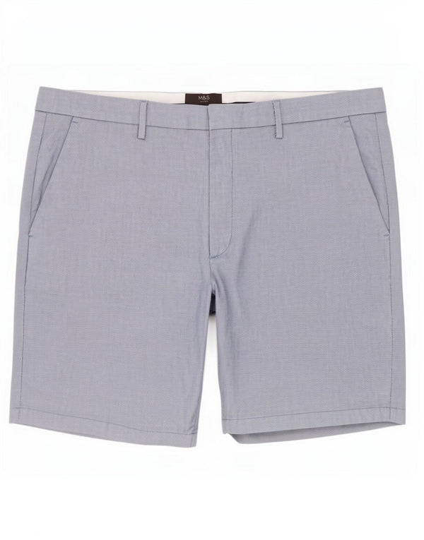Marks & Spencer Short Chino Homme XL W40 Bleu Coton
