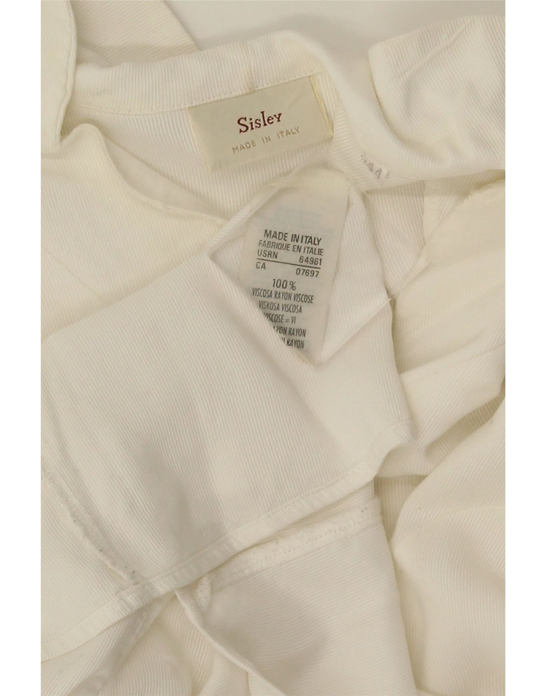Chemise Chemisier IT 44 Medium Blanc Viscose | Sisley Femme