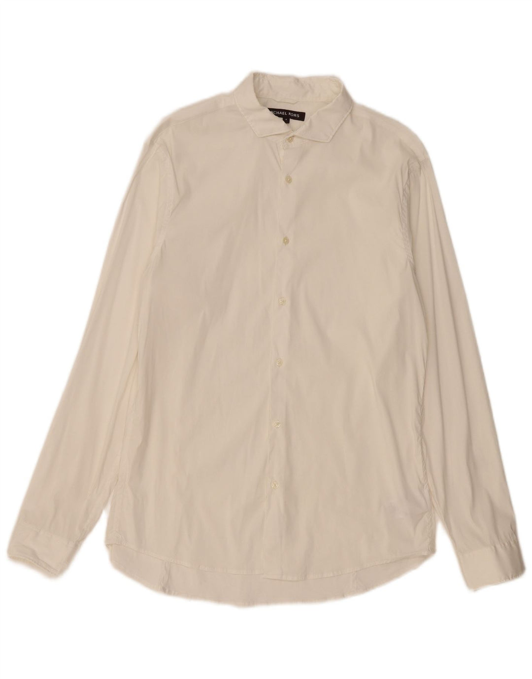 MICHAEL KORS Mens Shirt Medium White Cotton