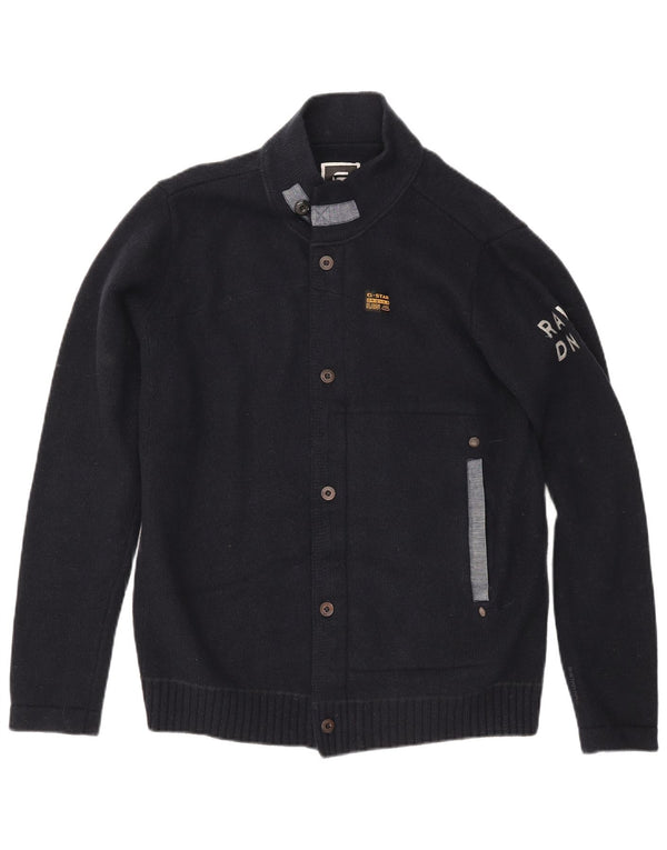 G-Star Homme Graphic Cardigan Sweater XL Bleu Marine Lambswool
