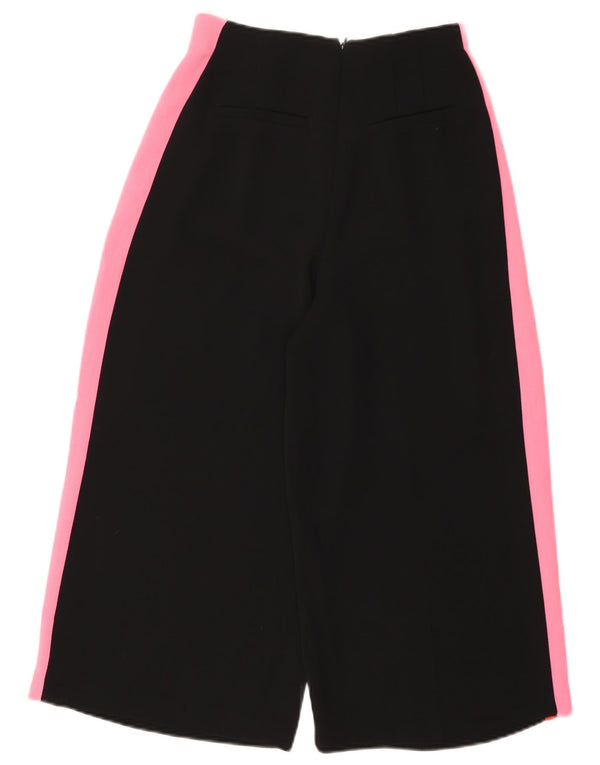 Topshop Womens Petite Capri Trousers UK 6 Small W26 L21 Black Colourblock