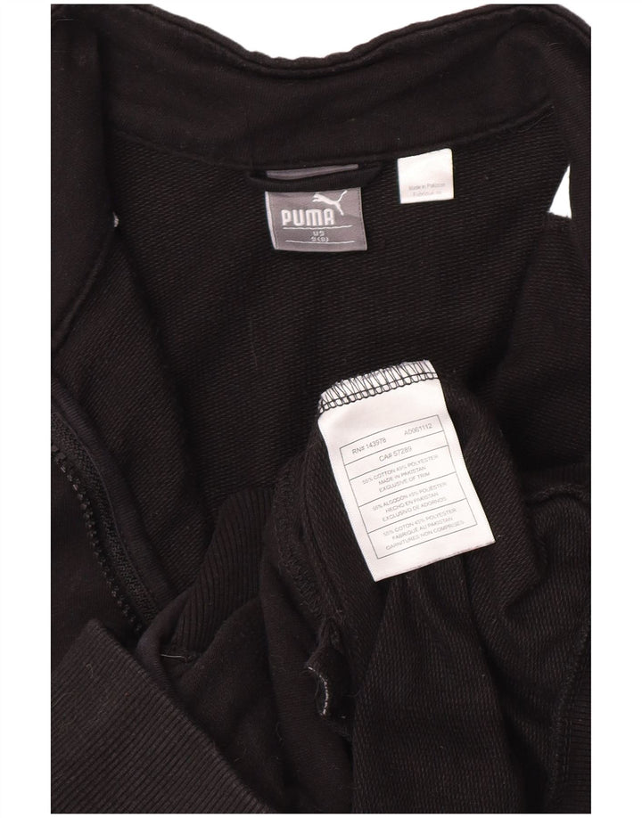 Puma Veste de survêtement pour garçon 7-8 ans Petit Noir Colorblock Coton