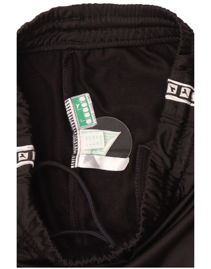Diadora Pantalon de survêtement graphique pour homme UK 36 Small Noir Polyester
