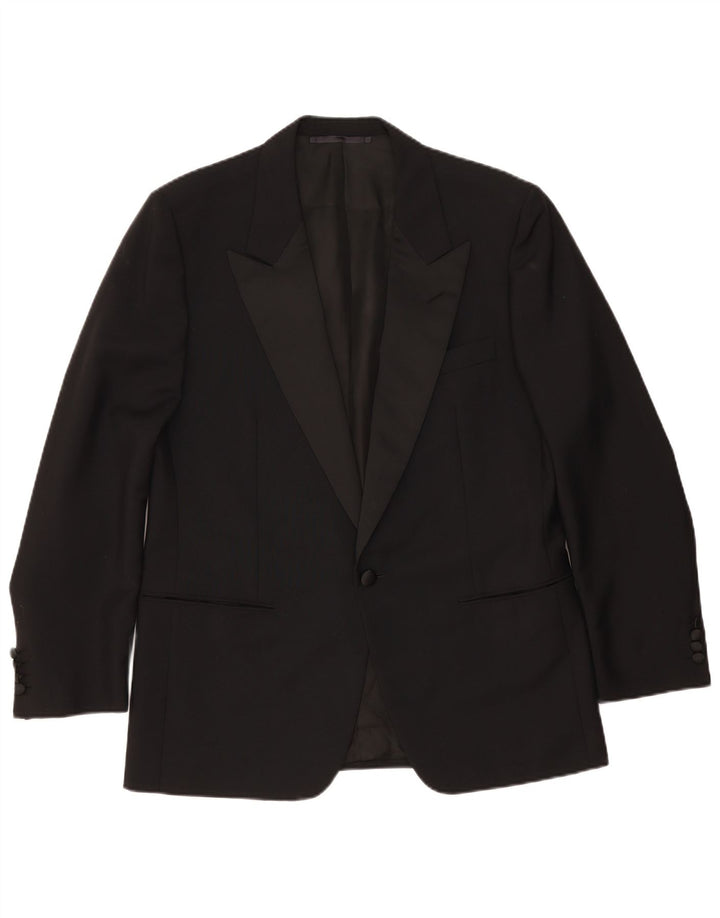 Gemelli Veste blazer à 1 bouton pour homme UK 42 XL Laine noire