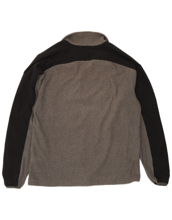 The North Face Pull polaire à col zippé pour homme Gris moyen Colourblock