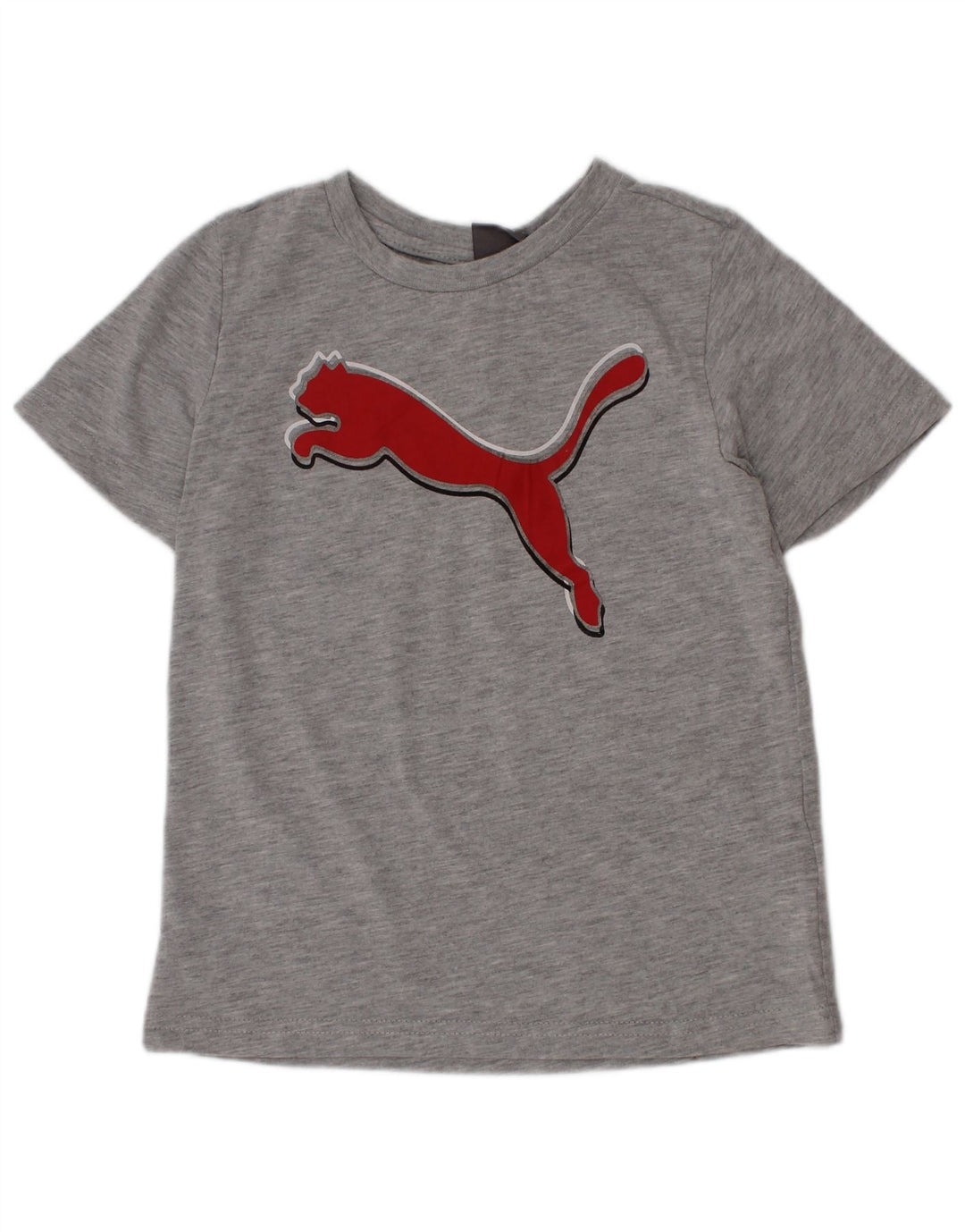 Puma T-Shirt Graphique Garçon 4-5 Ans Gris Coton