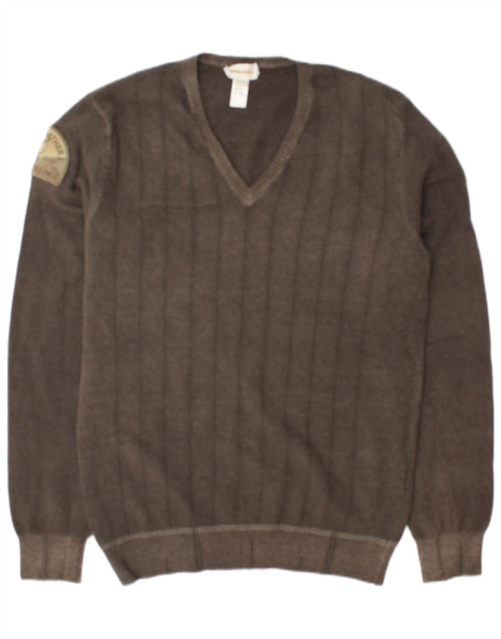 Diesel Pull col V Homme XL Gris Laine