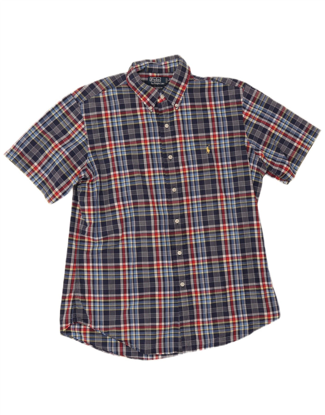 Polo Ralph Lauren Chemise ajustée pour homme en coton à carreaux bleu grand