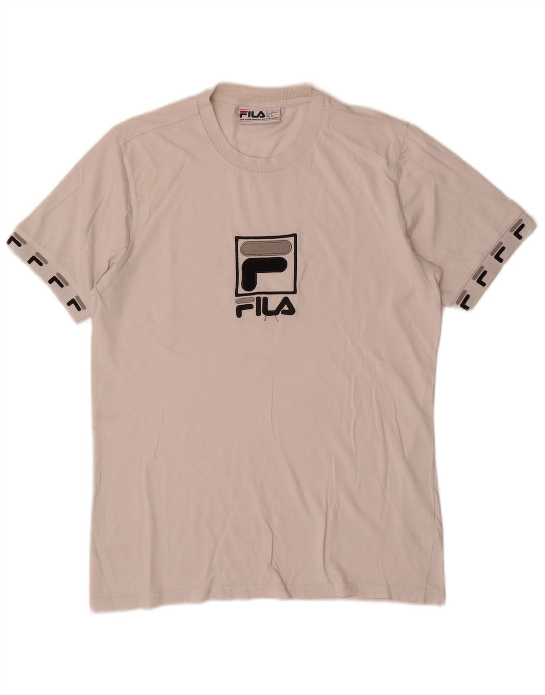 Fila T-Shirt Graphique Homme Petit Blanc Coton