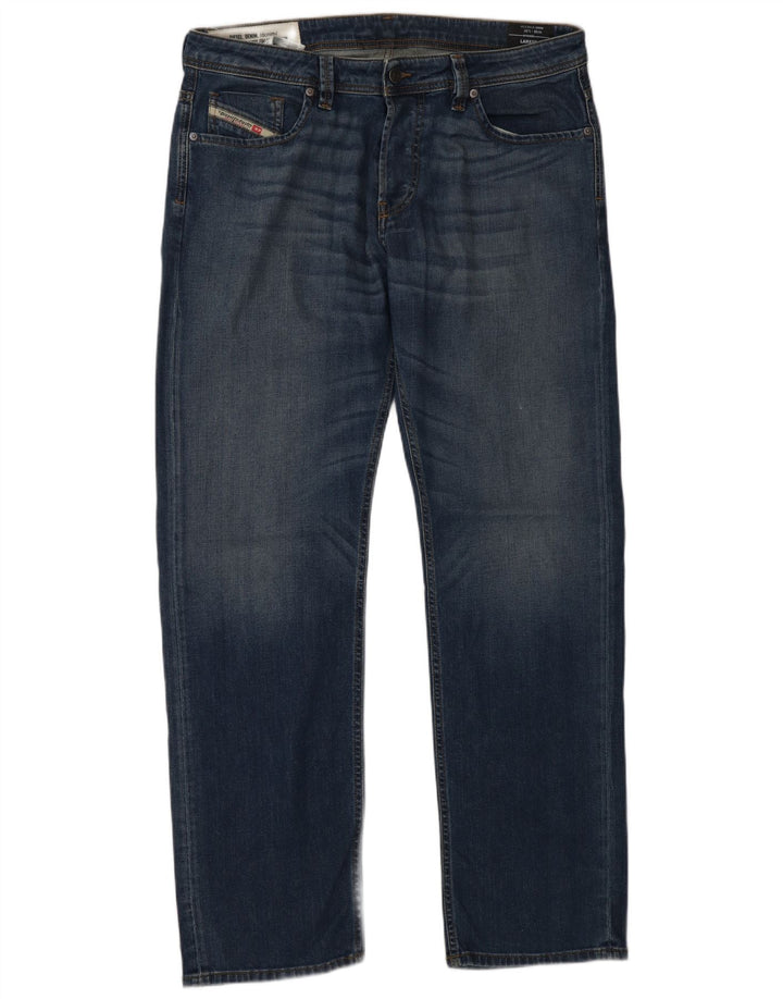 Diesel Jean Droit Larkee Homme W36 L32 Bleu Coton
