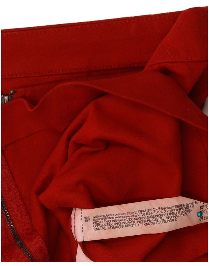 Zara Femme Trafaluc Mini Jupe Large W32 Rouge Polyester