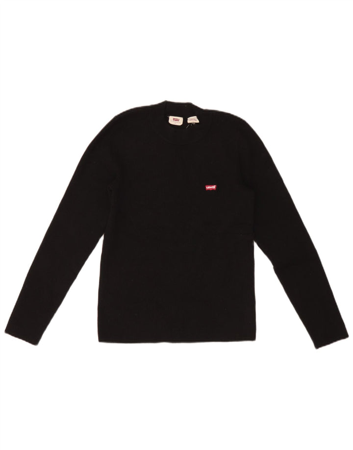Levi's Pull ras du cou pour femme UK 14 Large Acrylique Noir