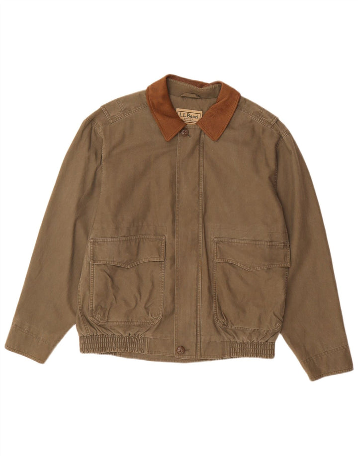 L.L.Bean Veste Bomber Homme UK 38 Coton Kaki Moyen