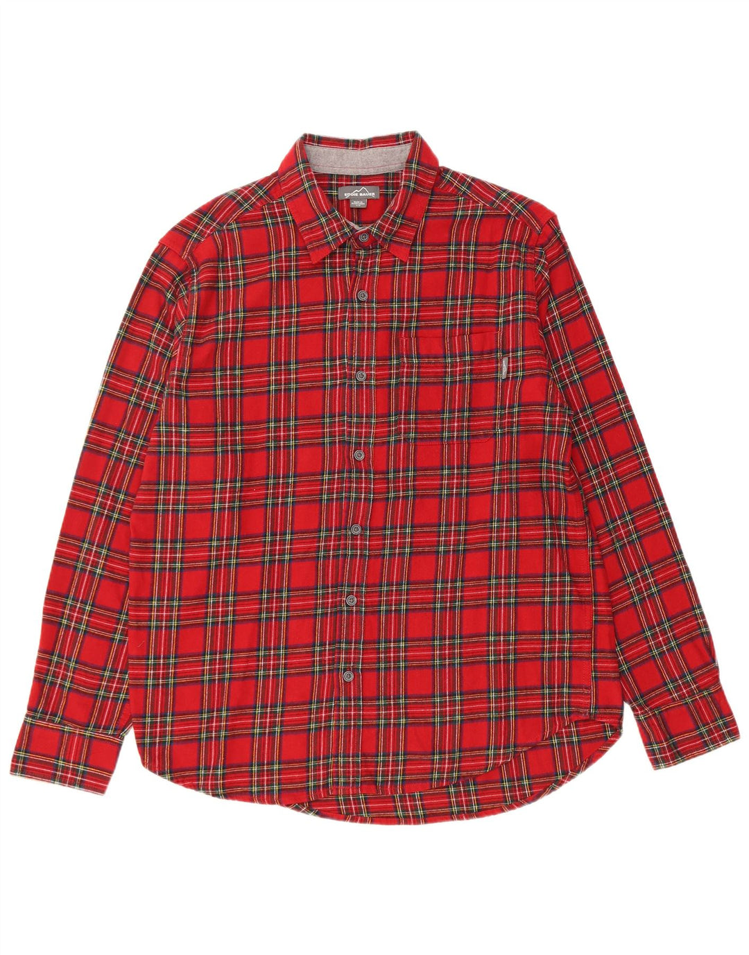 Eddie Bauer Chemise en flanelle pour homme en coton à grands carreaux rouges