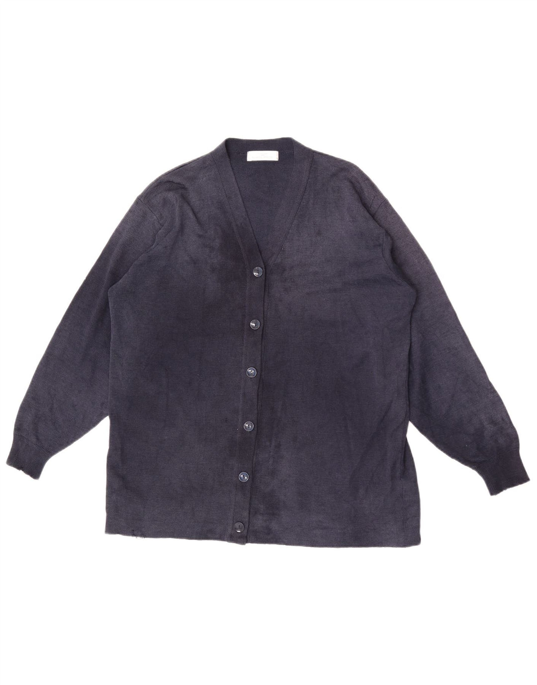 Marks & Spencer Pull Cardigan Femme EU 38/40 Laine Bleu Marine Moyen