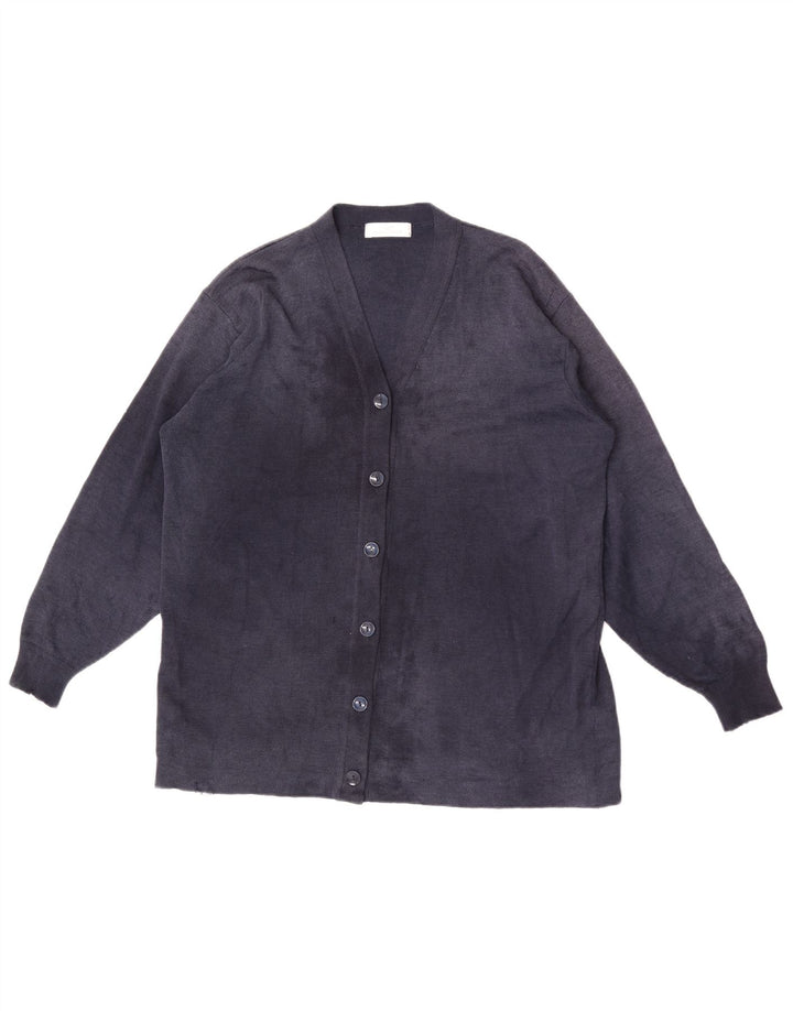 Marks & Spencer Pull Cardigan Femme EU 38/40 Laine Bleu Marine Moyen