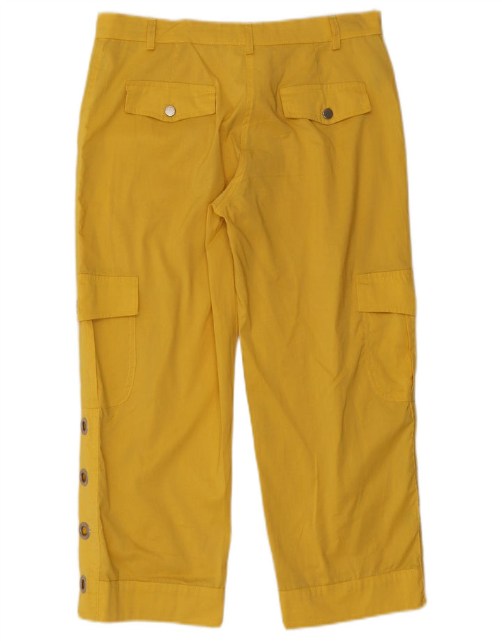 Roccobarocco Pantalon Cargo Capri Femme W30 L22 Jaune