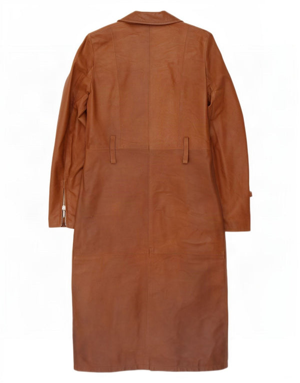 Manteau en cuir femme vintage IT 44 Marron moyen