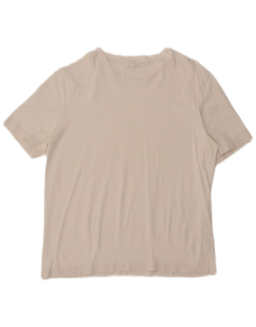COS T-Shirt Homme Haut Large Blanc Coton